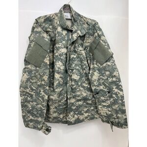 US Military Issue Army Camouflage Combat Coat Jacket Size Medium Long